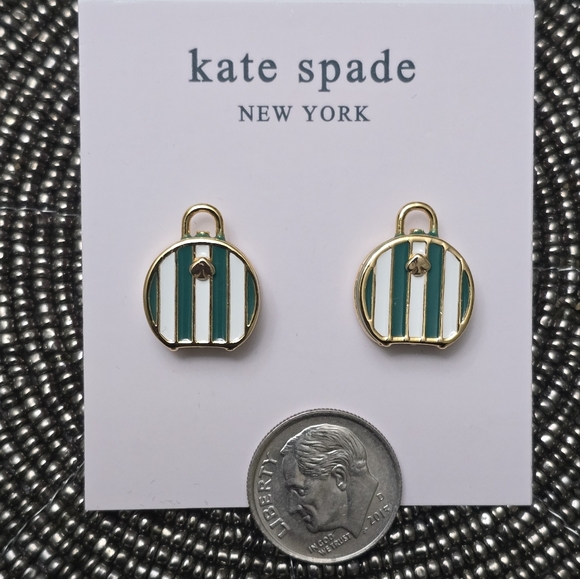 Kate Spade Away We Go Suitcase Stud Earrings - Picture 4 of 5